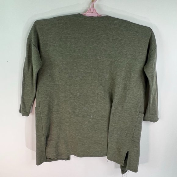 Texas True Threads Open Cardigan Womens Size XL Green Pockets Relaxed Fit - Picture 5 of 8